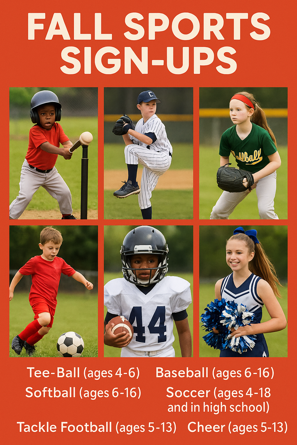 Fall Sports Registration Now Open – Featuring New Online Platform