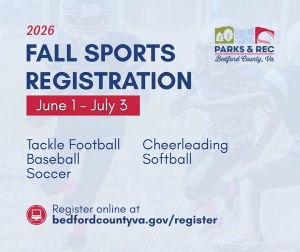 Register for Youth Fall Sports Through July 3, 2026