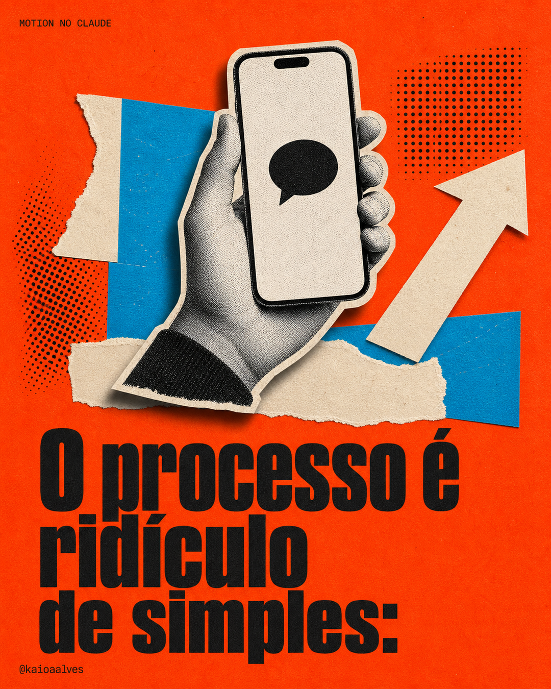 Exemplo de direção visual para um carrossel em motion collage