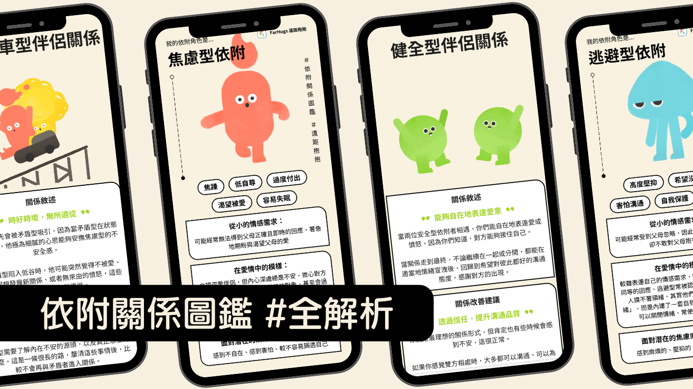 【心理測驗】依附關係圖鑑｜四種依附角色、十種合盤結果全解析