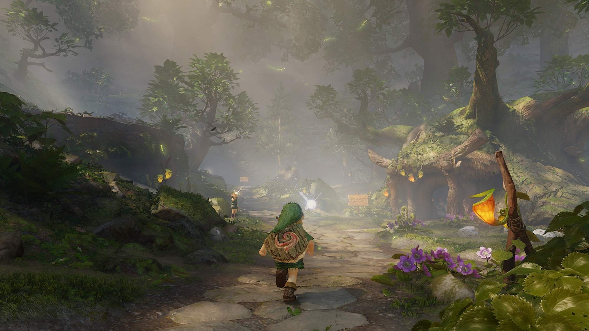 Mladý Link prochází Kokiri Forest v remaku Ocarina of Time