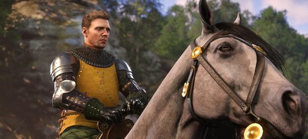Henry, the hero of Kingdom Come: Deliverance II, on a horse