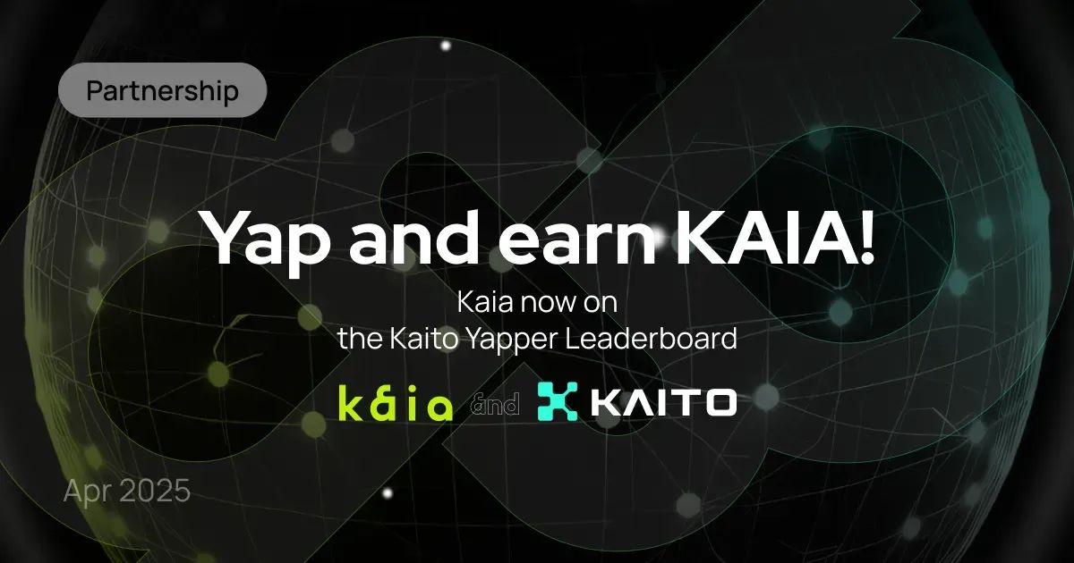 Kaia now on the Kaito Yapper Leaderboard with $100K Pool Reward Campaign