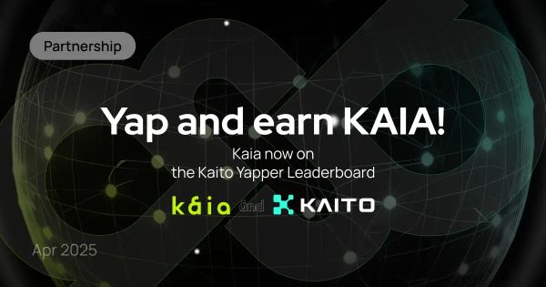 Kaia now on the Kaito Yapper Leaderboard with $100K Pool Reward Campaign