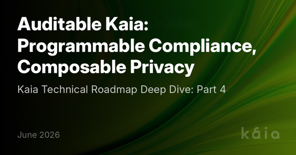 Auditable Kaia: Programmable Compliance, Composable Privacy