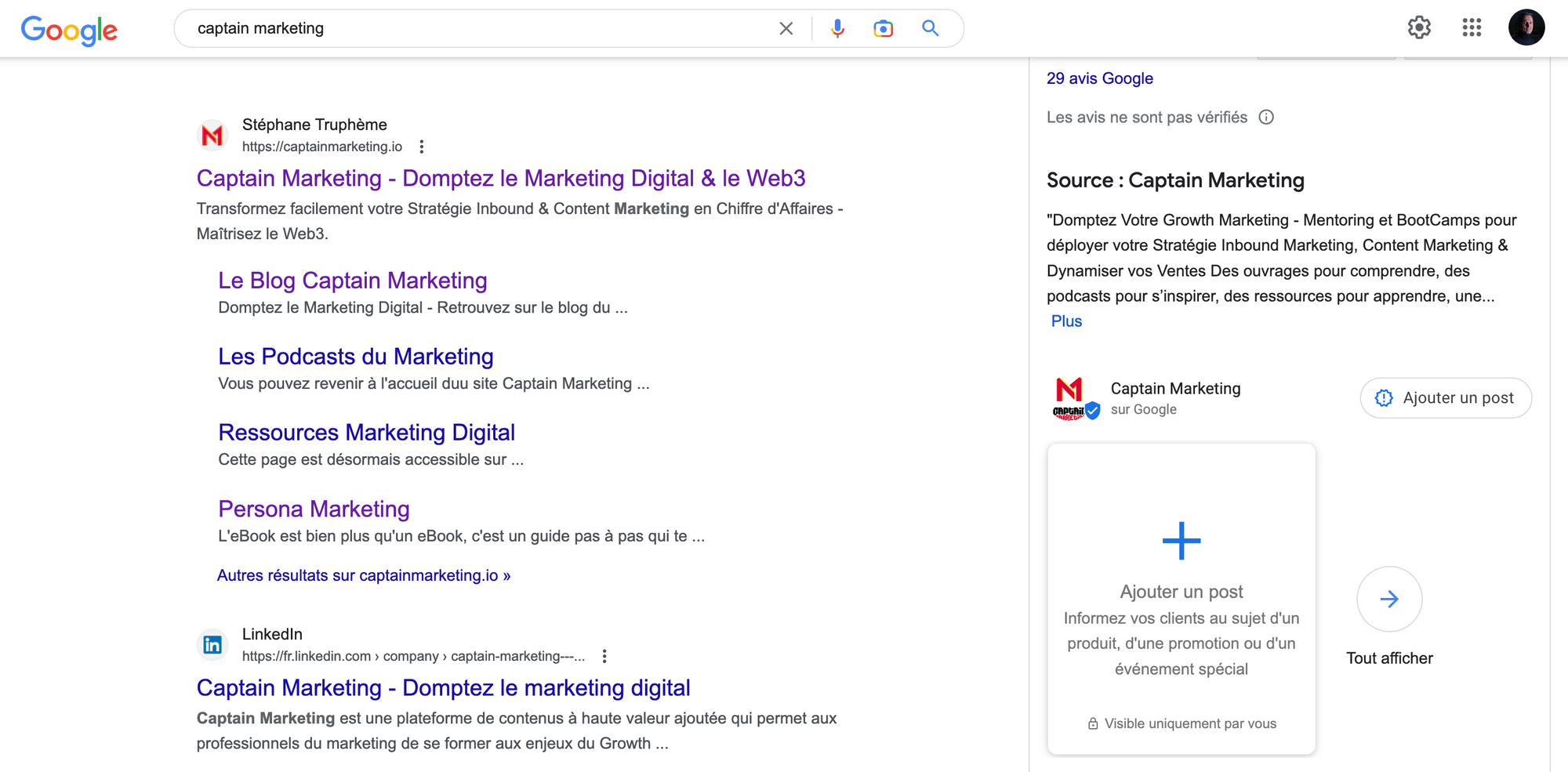 Captain Marketing Capture d'Ecran