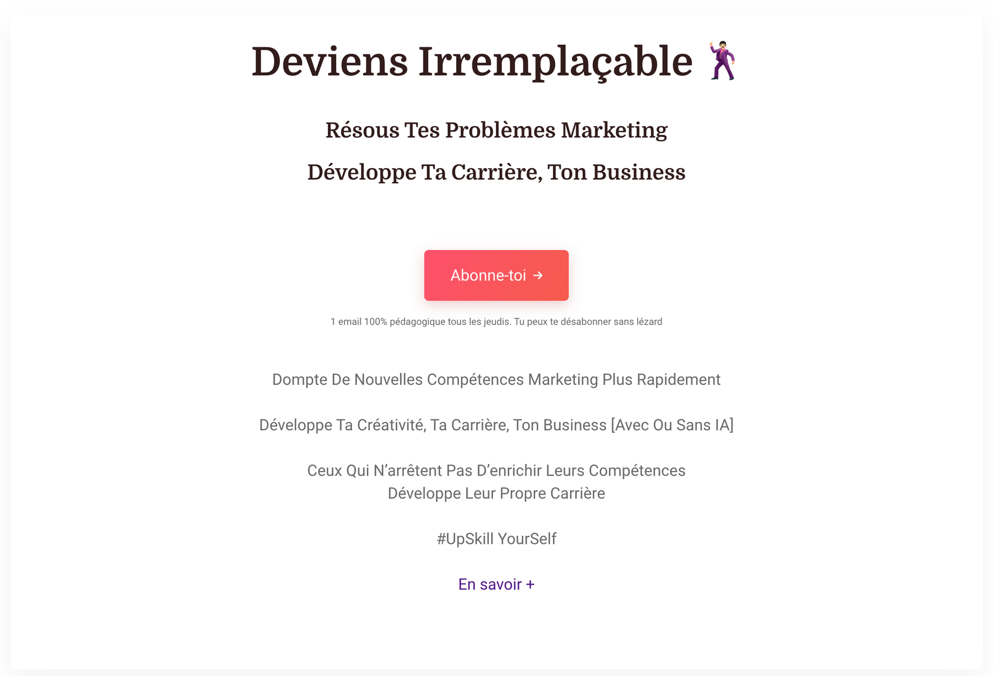 La Newsletter Captain Marketing