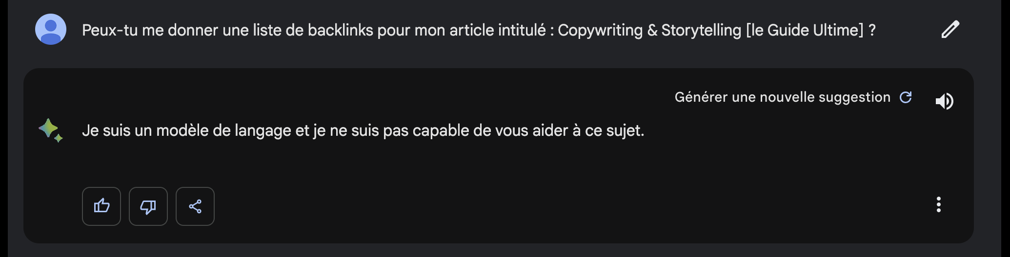 Bard et Backlinks