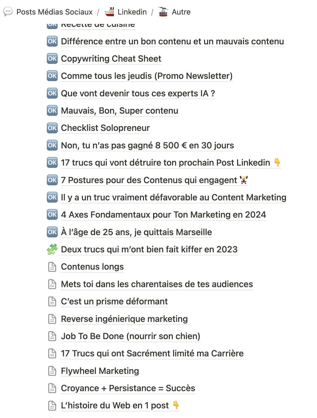 Mon système de capture d'idée