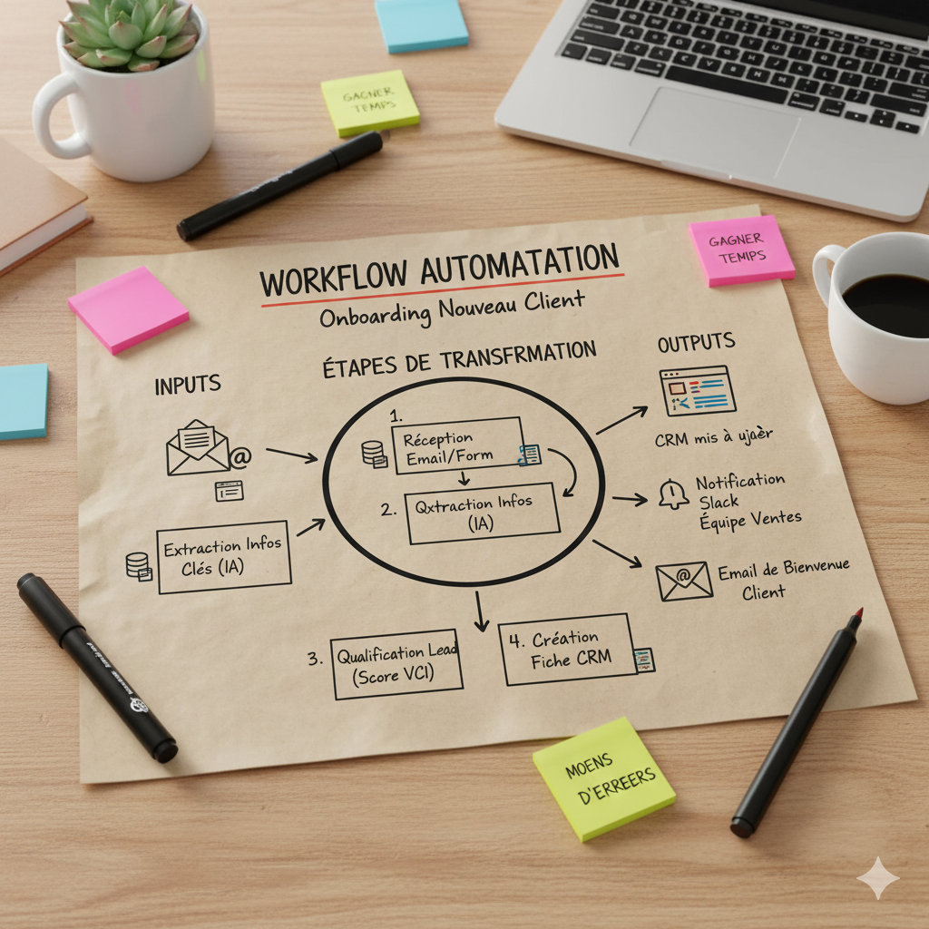 Workflow d'automatisation IA