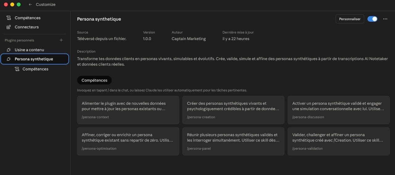 Plugin Persona Sythétique Cowork