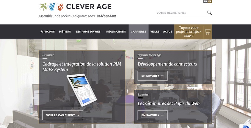 Home Page sans proposition de valeur claire