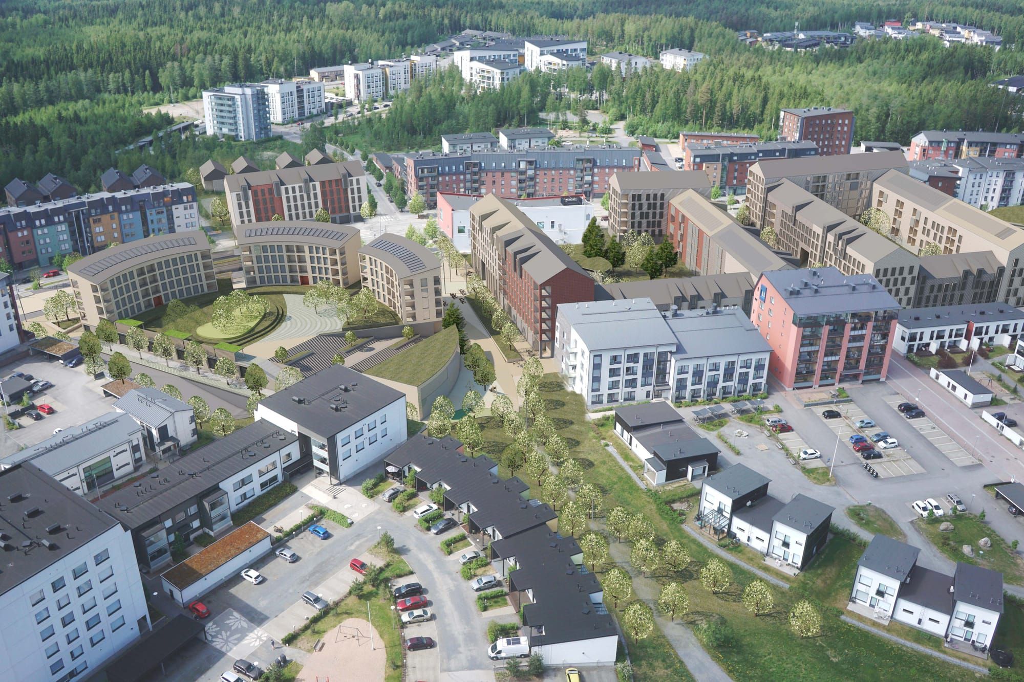 Tampereen Vuoreksen keskustakorttelien kilpailu