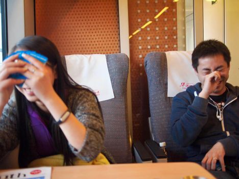 On the train