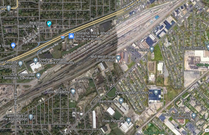 CSX Terminal Shown via Google Maps. 