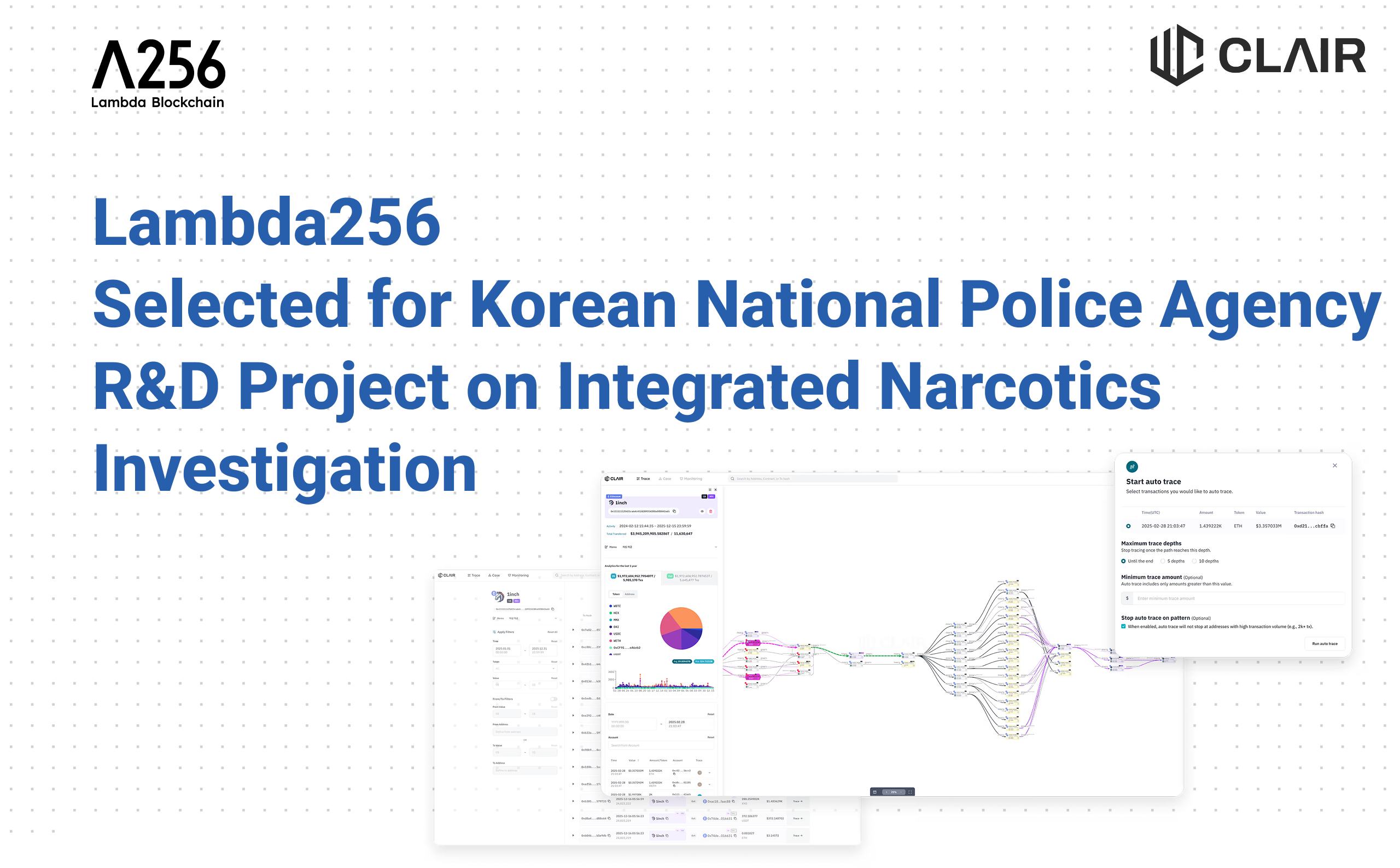 Lambda256 Selected for Korean National Police Agency R&D Project on Integrated Narcotics Investigation