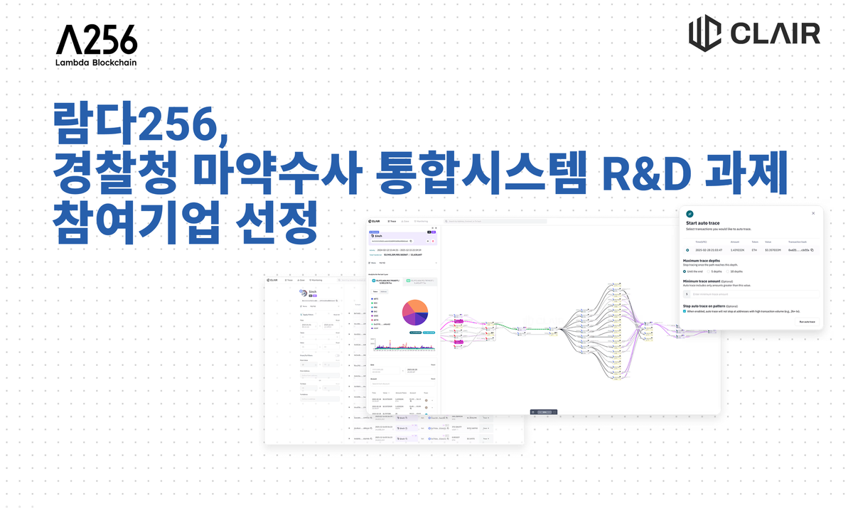 람다256, 경찰청 마약수사 통합시스템 R&D 과제 참여기업 선정
