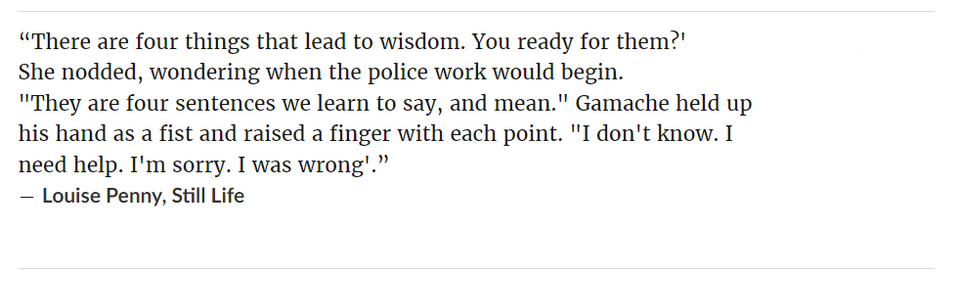 Here's a thought about being wrong