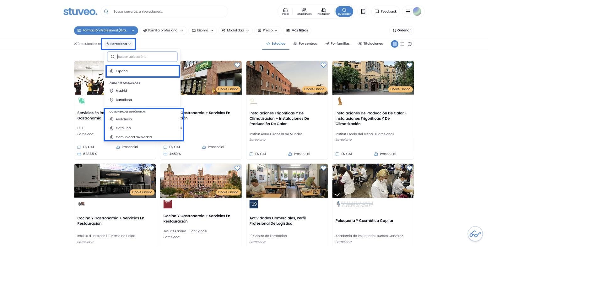 Selector de ubicación