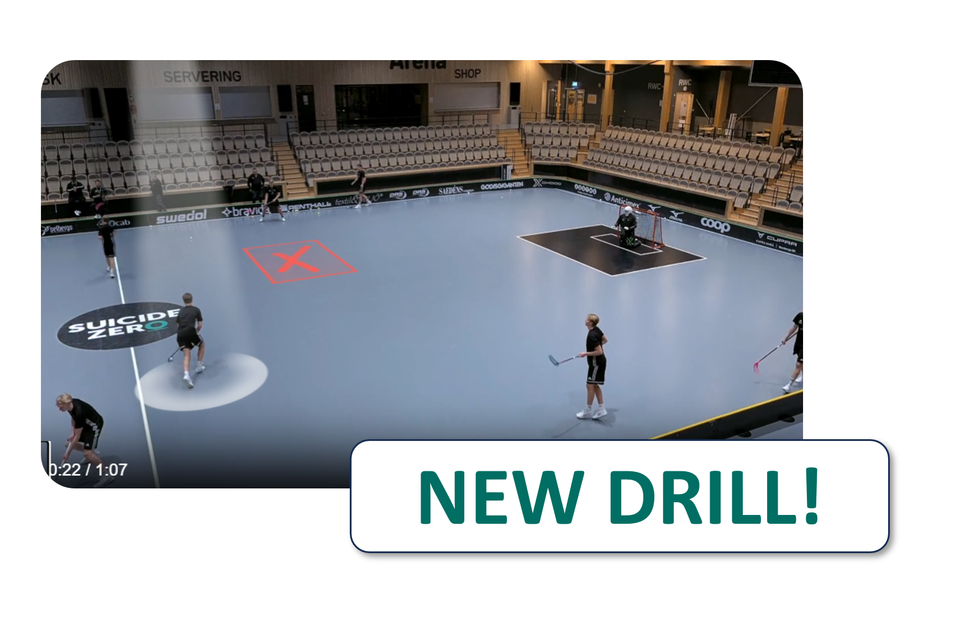 Walk the line - east-west passing and one-timers