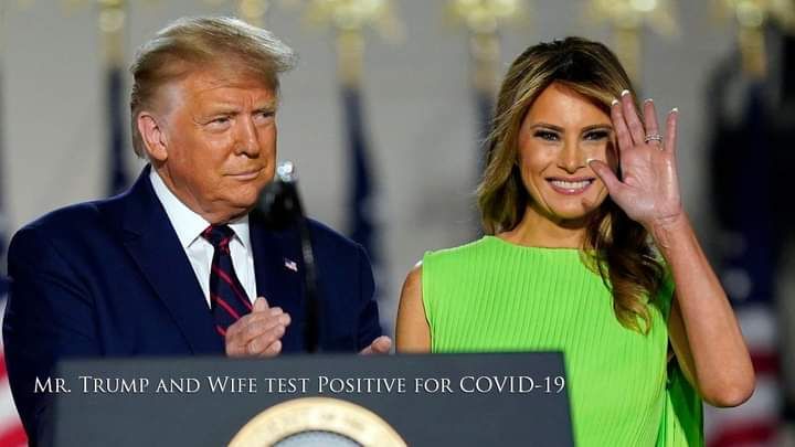 PRESIDENT DONALD TRUMP AND FIRST LADY MELANIA TRUMP TEST POSITIVE!!