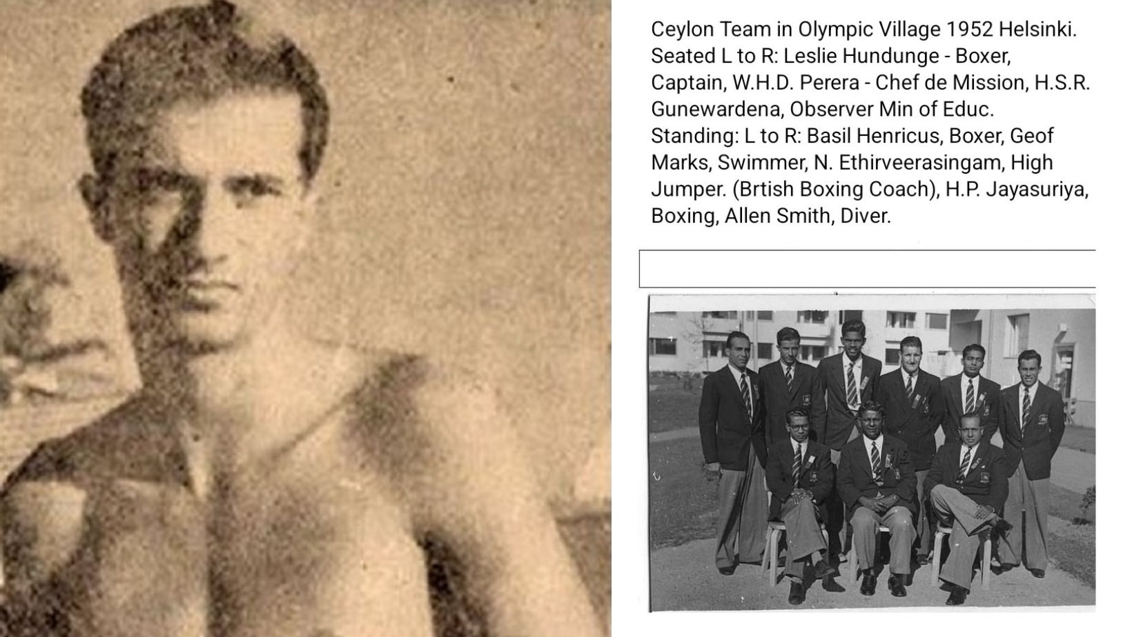 Remembering Dr. Geoffery Marks- Ceylon's First Olympic Swimmer
