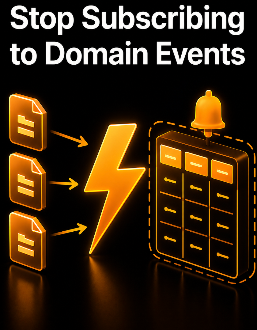 Stop Subscribing to Domain Events