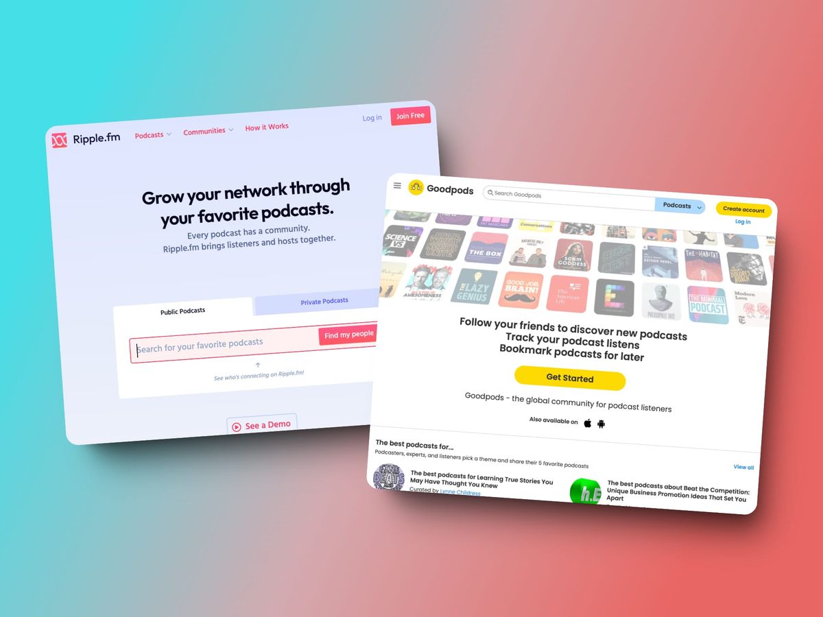 Goodpods & Ripple.fm: Podcast Engagement with a Dash Of Community