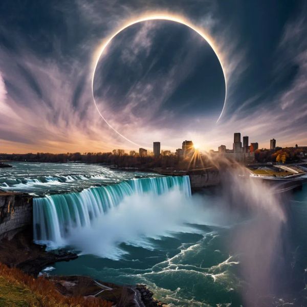 Niagara Falls Balances Eclipse Crowds with Refugee Influx Amid Global Alert