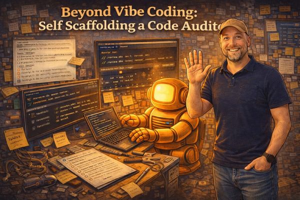 Beyond Vibe Coding: Self-Scaffolding a Code Auditor