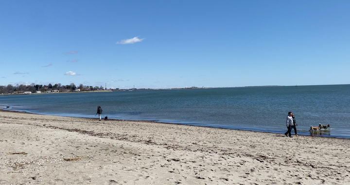 A photo of the beach