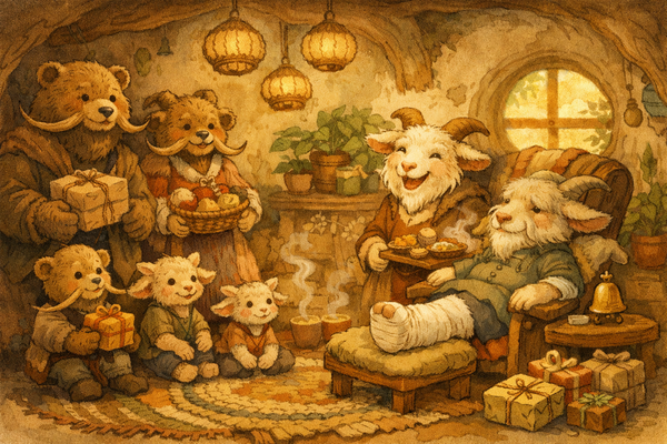 The Mushbear Family Visits the Woolybays
