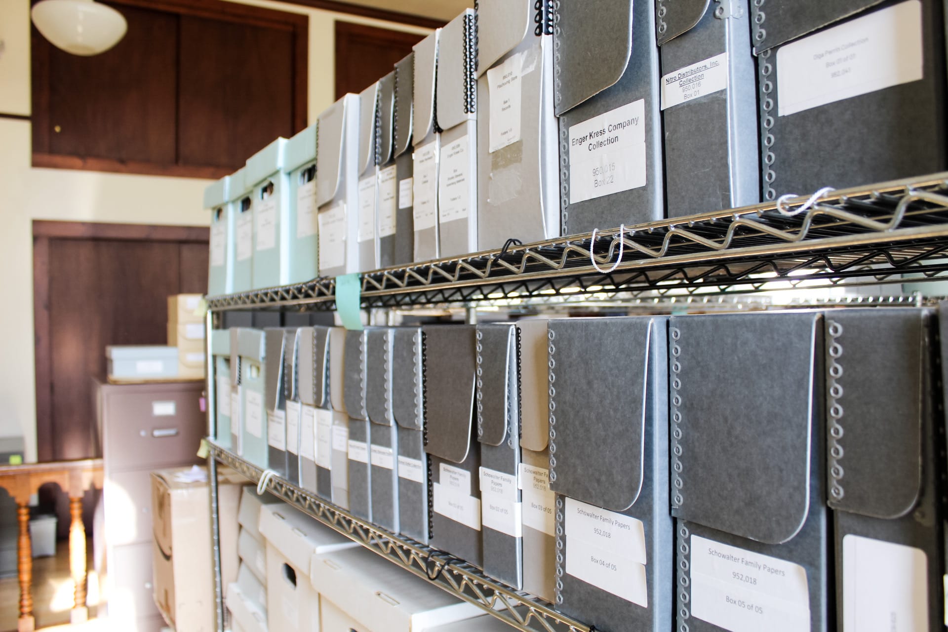 Board boxes for storing old photos