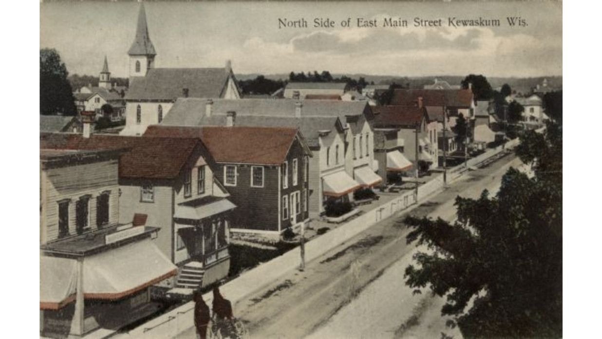 North side of east main street in Kewaskum, Washington County, Wisconsin
