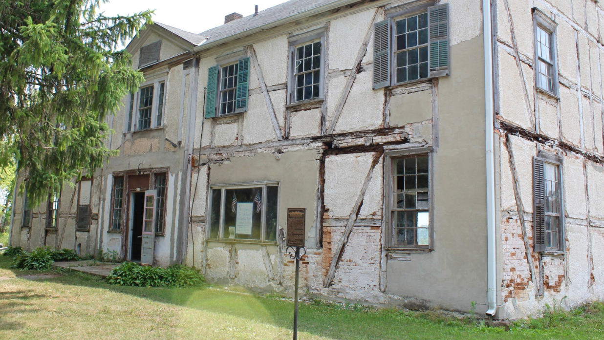 Historic German timber-framed house in Wisconsin with The Tower Heritage Center
