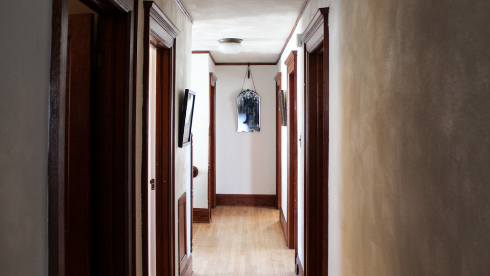 Hallway of the historic Schwartz Family House in Hartford, Wisconsin