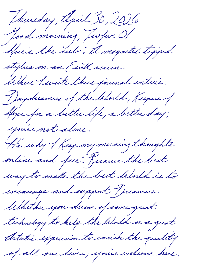 A page from a handwritten journal, by Wynn