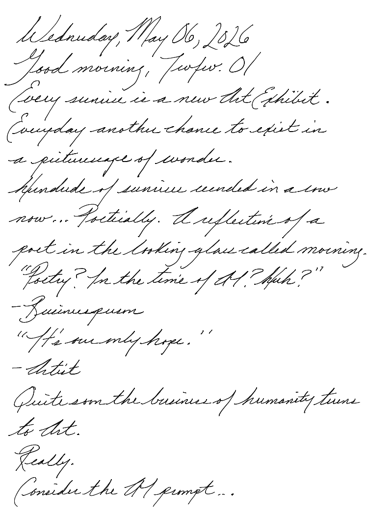 A page from a handwritten journal, by Wynn