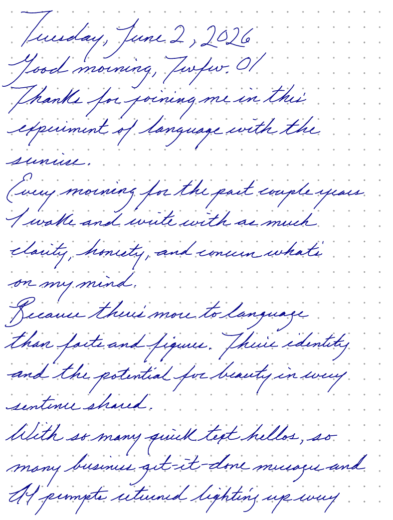 A page from a handwritten journal, by Wynn
