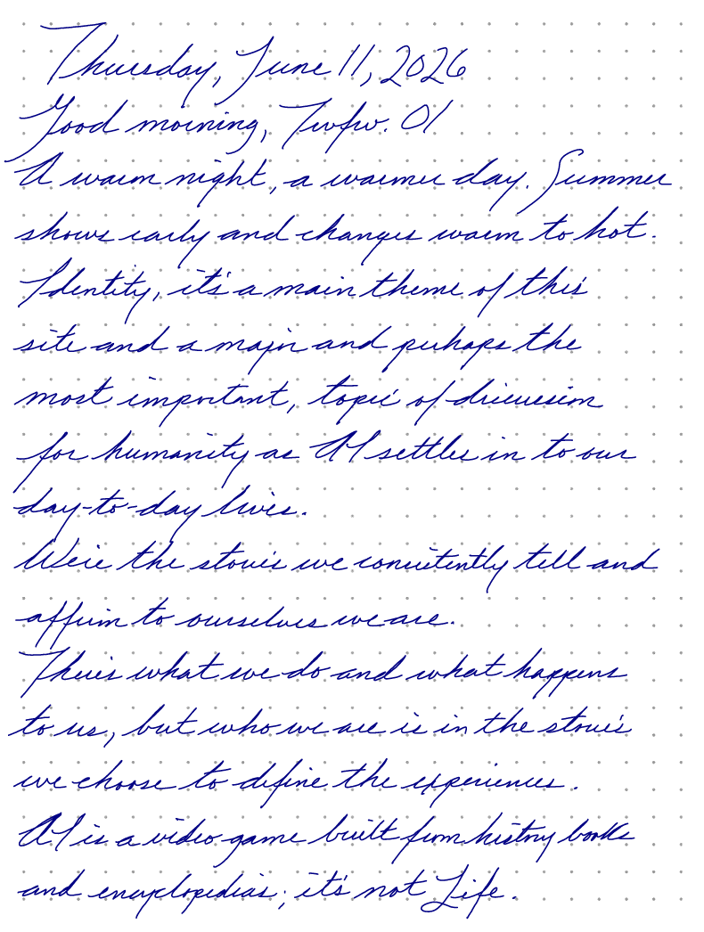A page from a handwritten journal, by Wynn