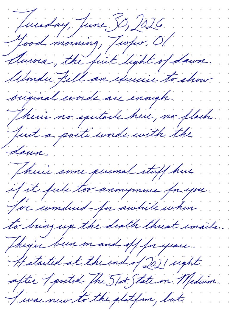 A page from a handwritten journal, by Wynn
