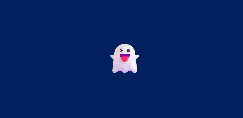 A picture of an emoji of a ghost