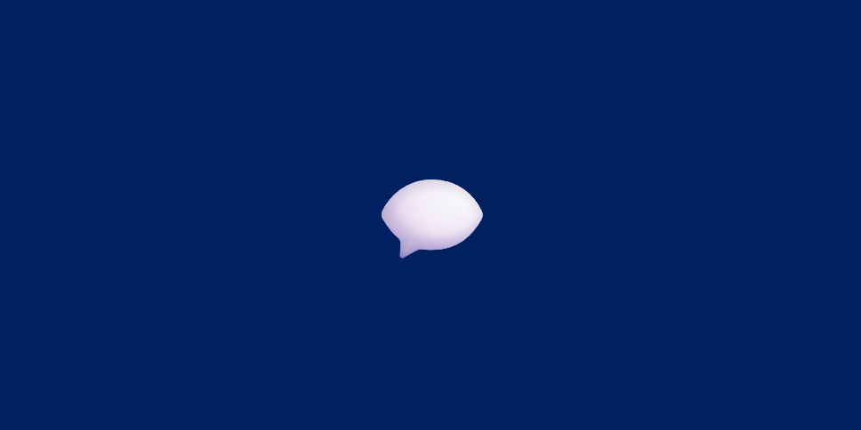 A picture of an emoji of a speech balloon