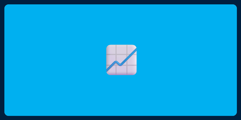 A picture of an emoji of a chart with an upwards trend