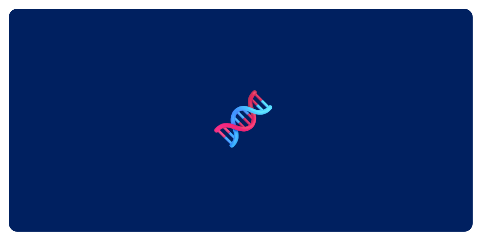 A picture of an emoji of DNA on an indigo background