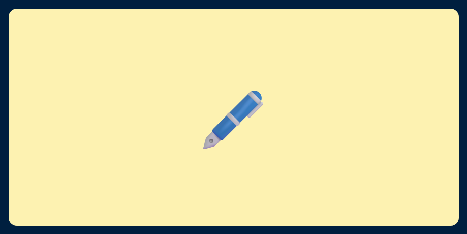 A picture of an emoji of a fountain pen