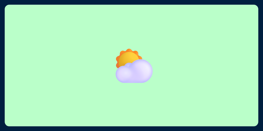 A picture of an emoji of The Sun behind a cloud