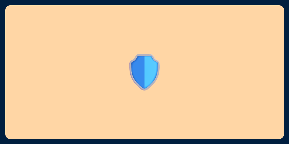 A picture of an emoji of a shield
