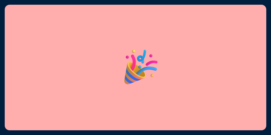 A picture of an emoji of a party favor bursting out confetti