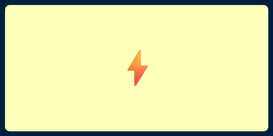 A picture of an emoji of a lightning bolt